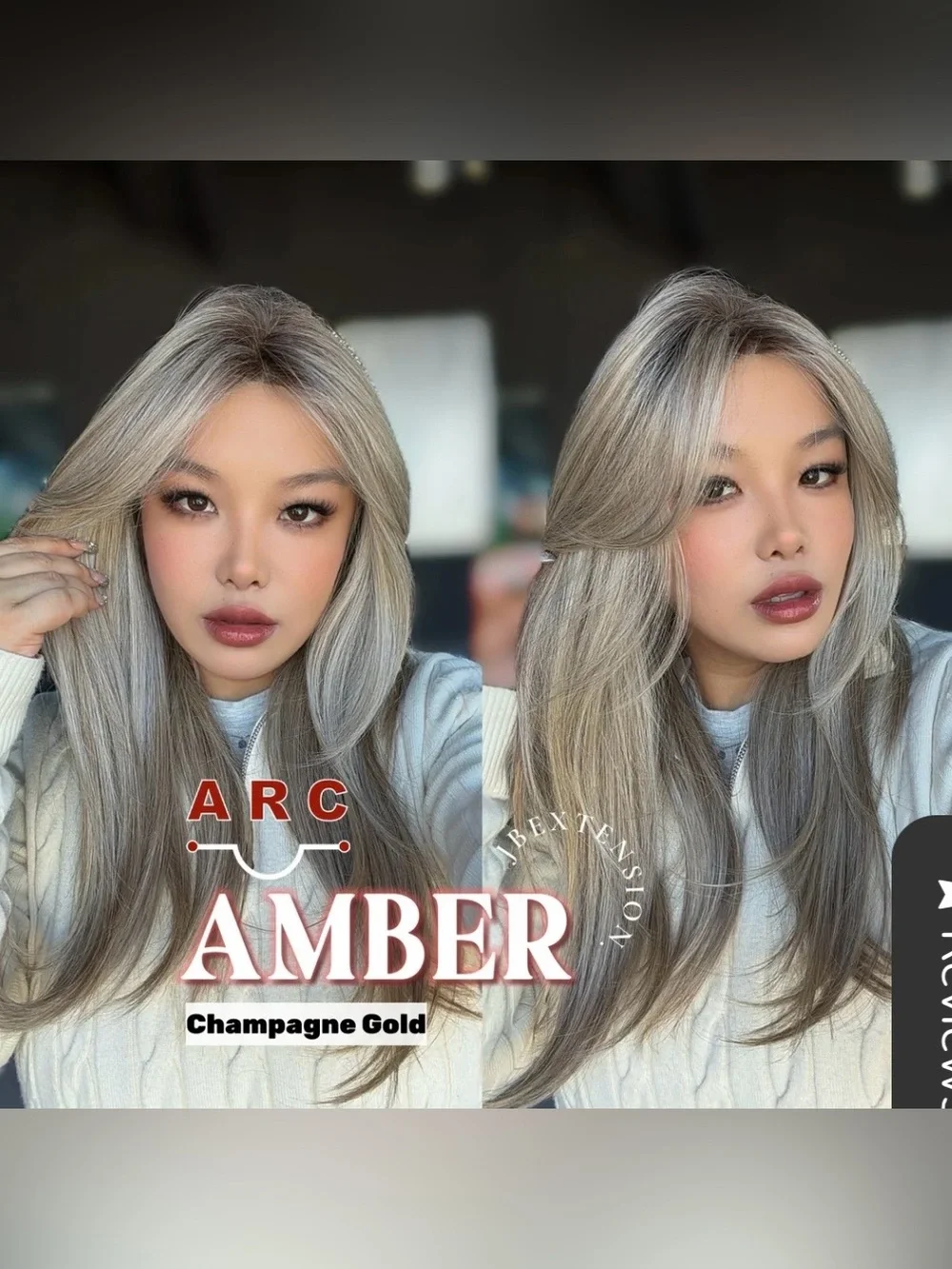 BNWT JBExtension Amber Champagne Gold 21” Snowflake Lace Glueless Wig